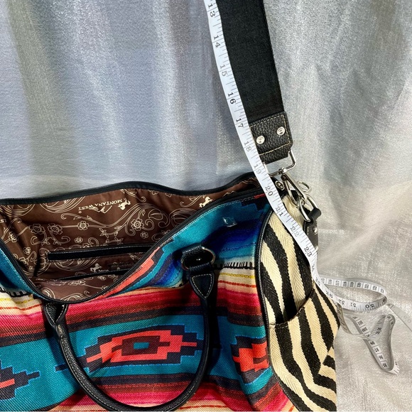 Montana West Weekender Aztec and Striped Canvas Boho Bag - Picture 6 of 10